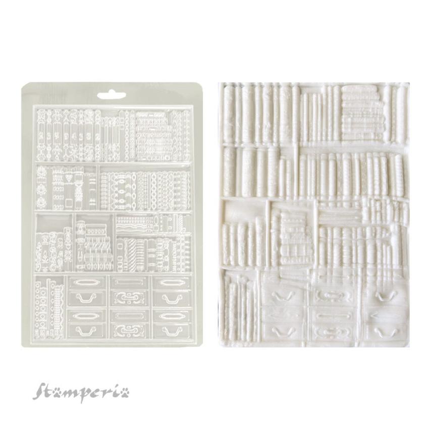 Stamperia - Gießform A5 "Books" Soft Mould 