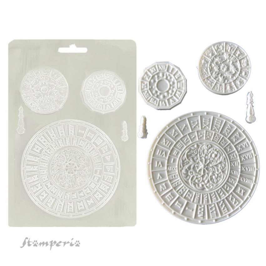 Stamperia - Gießform A5 "Clocks" Soft Mould 