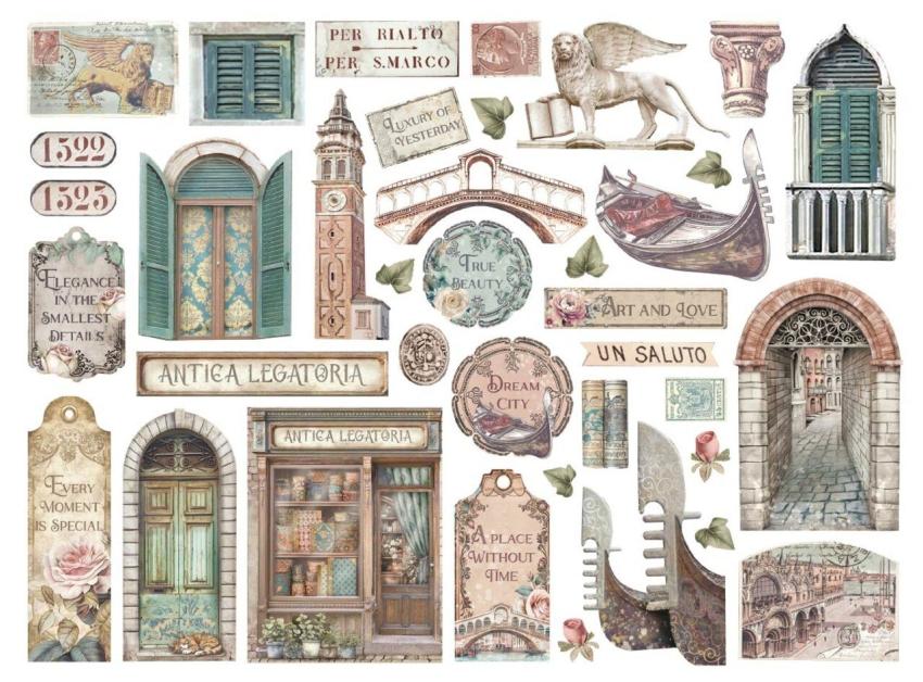 Stamperia - Stanzteile "Venice City of Art" Die Cuts