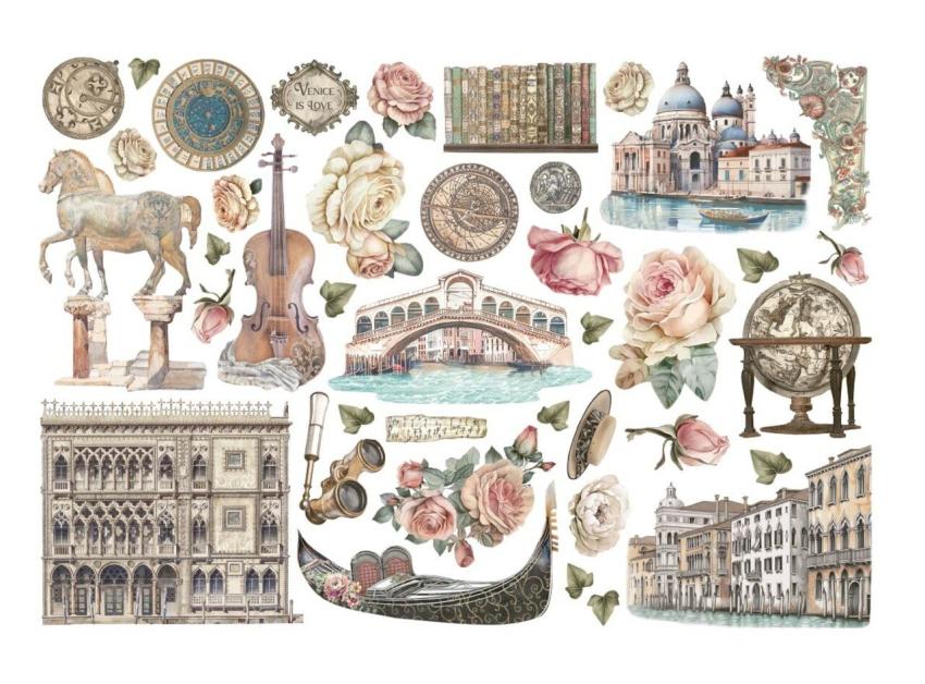 Stamperia - Stanzteile "Venice City of Art" Die Cuts Ephemera