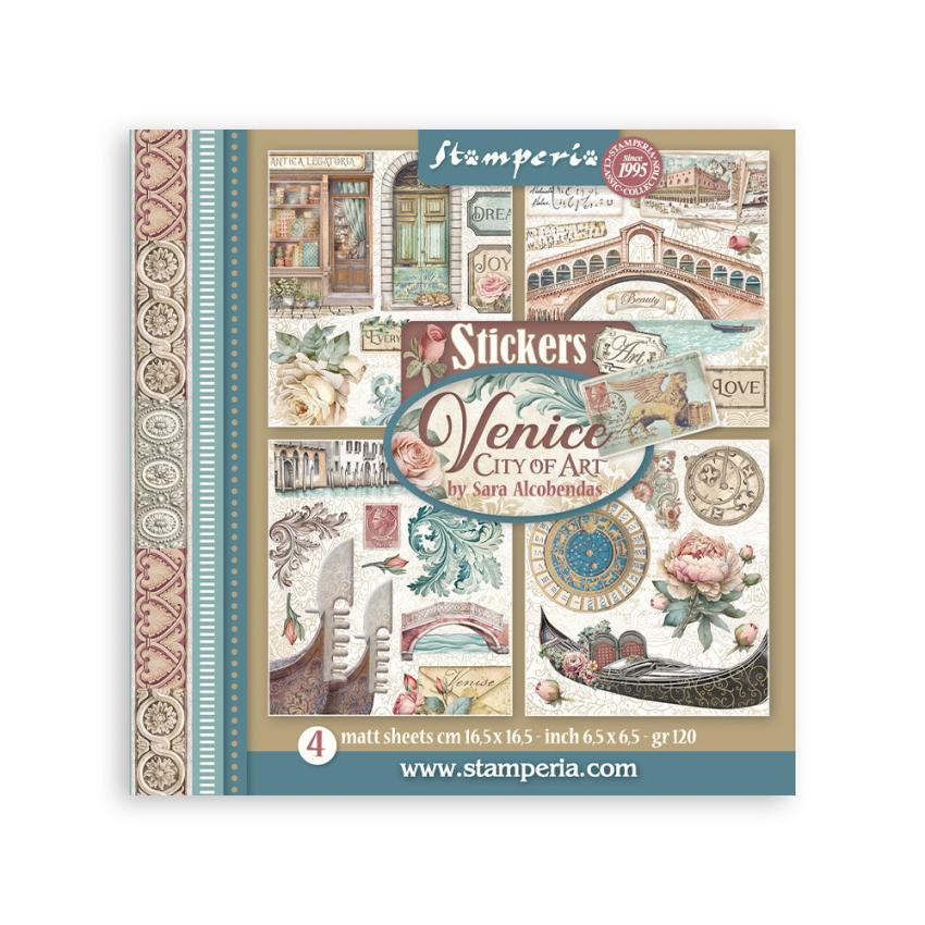 Stamperia - Aufkleber "Silent Sea" Sticker 16,5x16,5cm - 4 Bogen