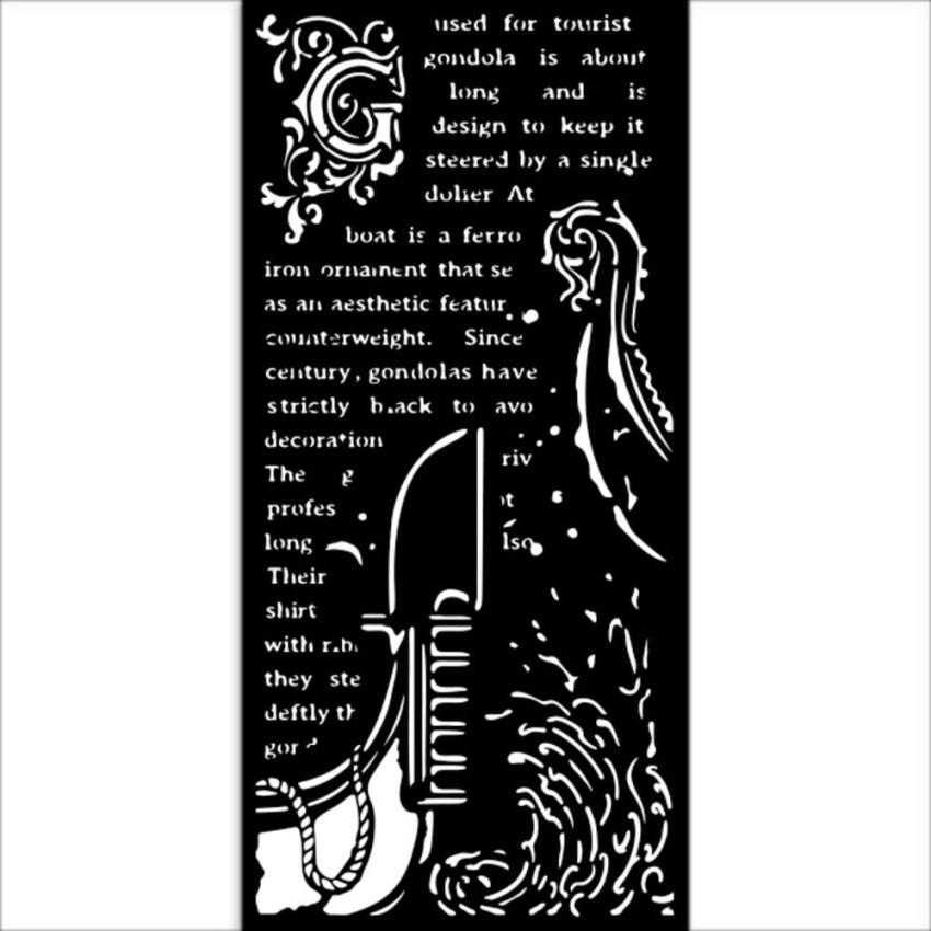 Stamperia - Schablone 12x25cm "Gondola" Stencil