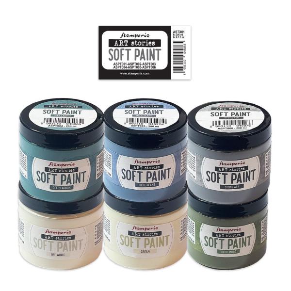 Stamperia - Kreidefarbe "Selection" Soft Paint 6x200ml