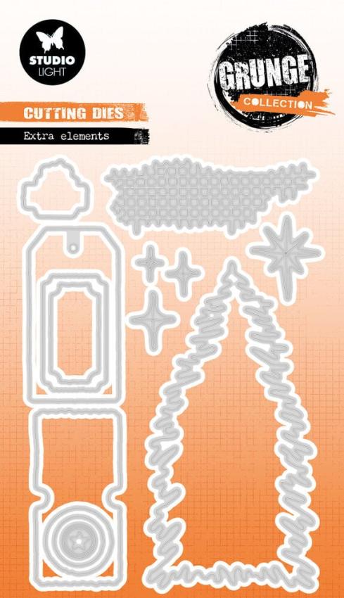 Studio Light - Stanzschablone "Extra Elements" Dies Grunge Collection 