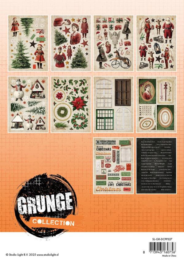 Studio Light - Stanzteile "Grunge" Die Cut Block - 20 Bogen