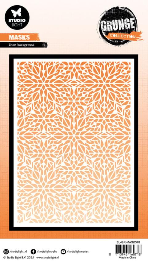 Studio Light - Schablone "Snow Background" Stencil Grunge Collection