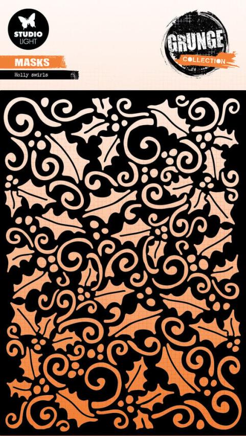 Studio Light - Schablone "Holly Swirl" Stencil Grunge Collection