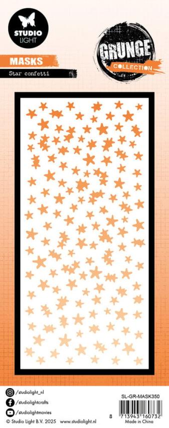 Studio Light - Schablone "Star Confetti" Stencil Grunge Collection