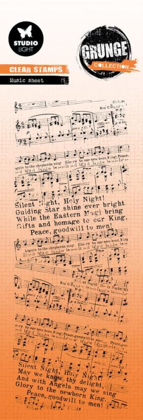 Studio Light - Stempel "Music Sheet" Clear Stamps Grunge Collection
