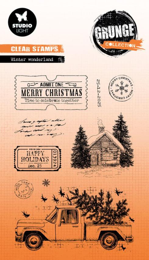 Studio Light - Stempelset "Winter Wonderland" Clear Stamps Grunge Collection