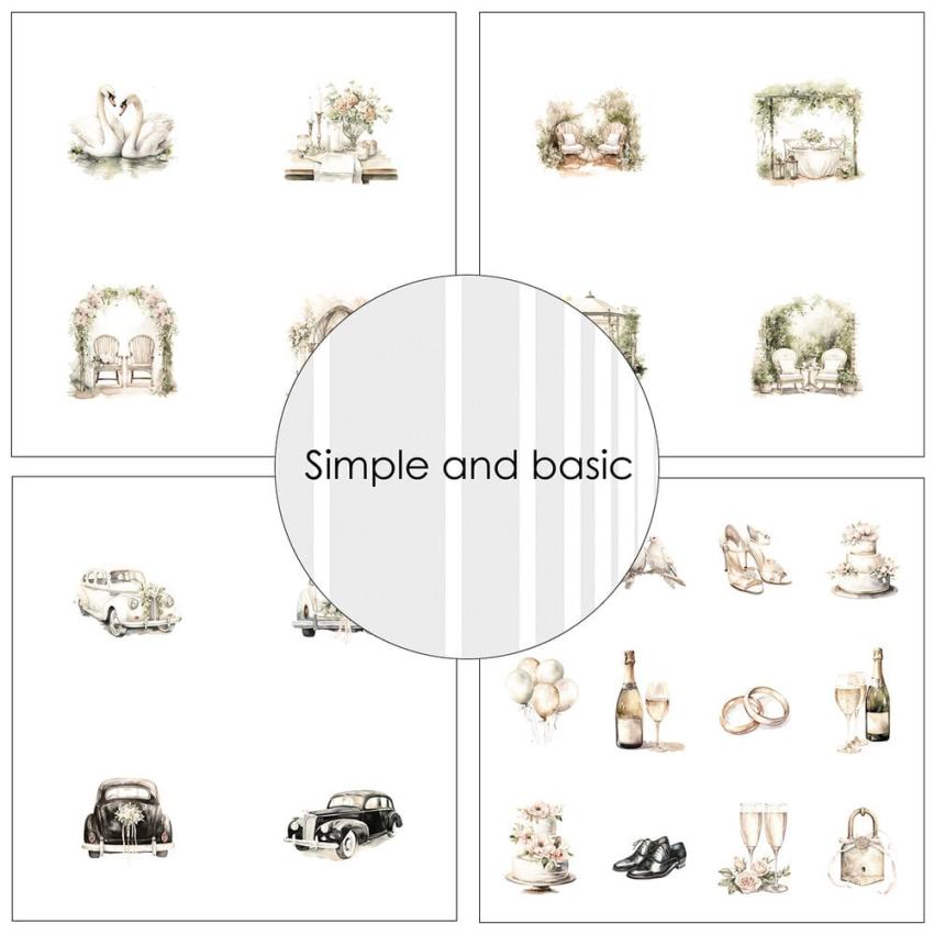 Simple and Basic - Designpapier "All that Love" Paper Pack 6x6 Inch - 24 Bogen 
