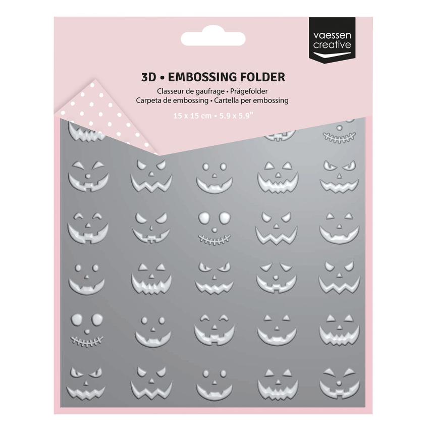 Vaessen Creative - Prägefolder "Kürbis Gesichter" Embossingfolder