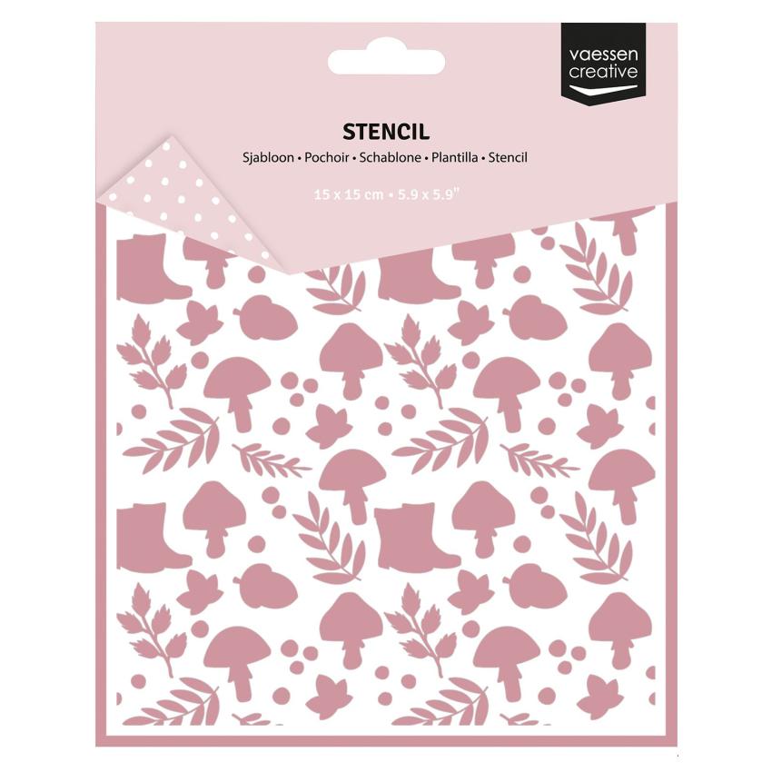 Vaessen Creative - Schablone 15x15cm "Herbstfiguren" Stencil