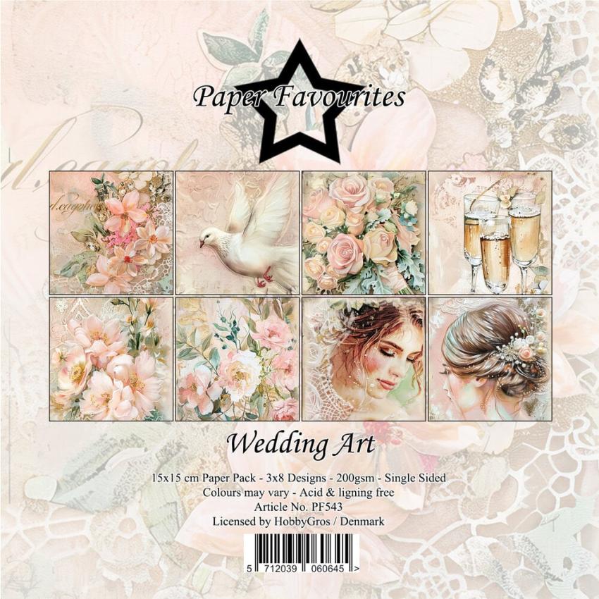 Paper Favourites - Designpapier "Wedding Art" Paper Pack 6x6 Inch - 24 Bogen