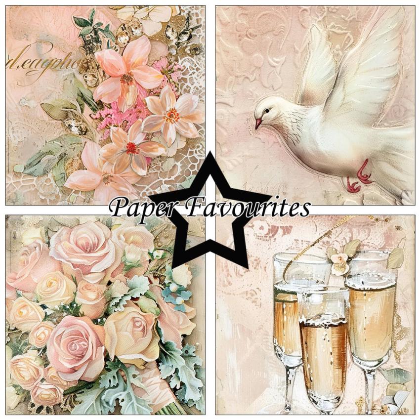 Paper Favourites - Designpapier "Wedding Art" Paper Pack 6x6 Inch - 24 Bogen