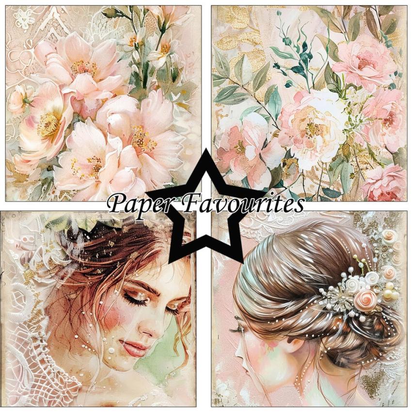 Paper Favourites - Designpapier "Wedding Art" Paper Pack 6x6 Inch - 24 Bogen