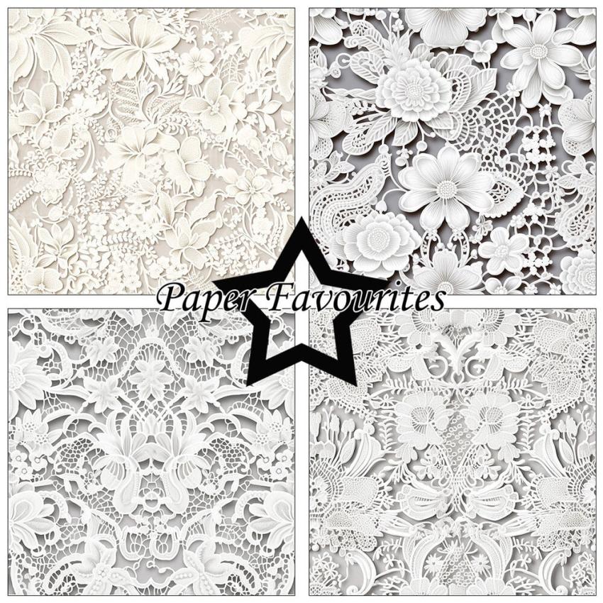Paper Favourites - Designpapier "Bridal Lace" Paper Pack 12x12 Inch 8 Bogen