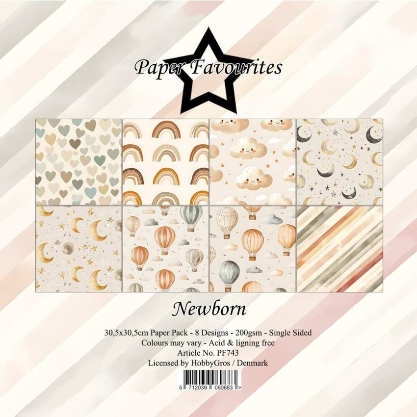 Paper Favourites - Designpapier "Newborn" Paper Pack 12x12 Inch 8 Bogen