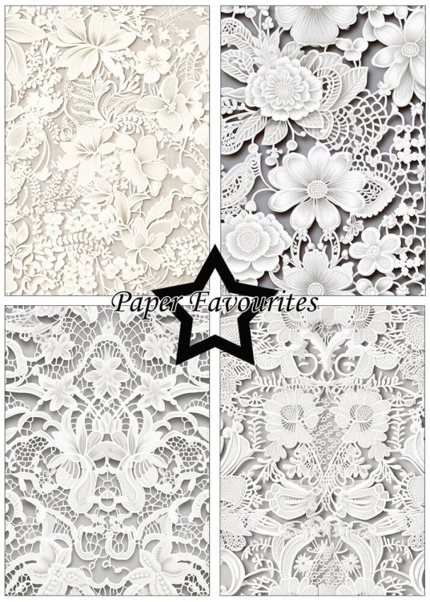 Paper Favourites - Designpapier "Bridal Lace" Paper Pack A5 - 24 Bogen