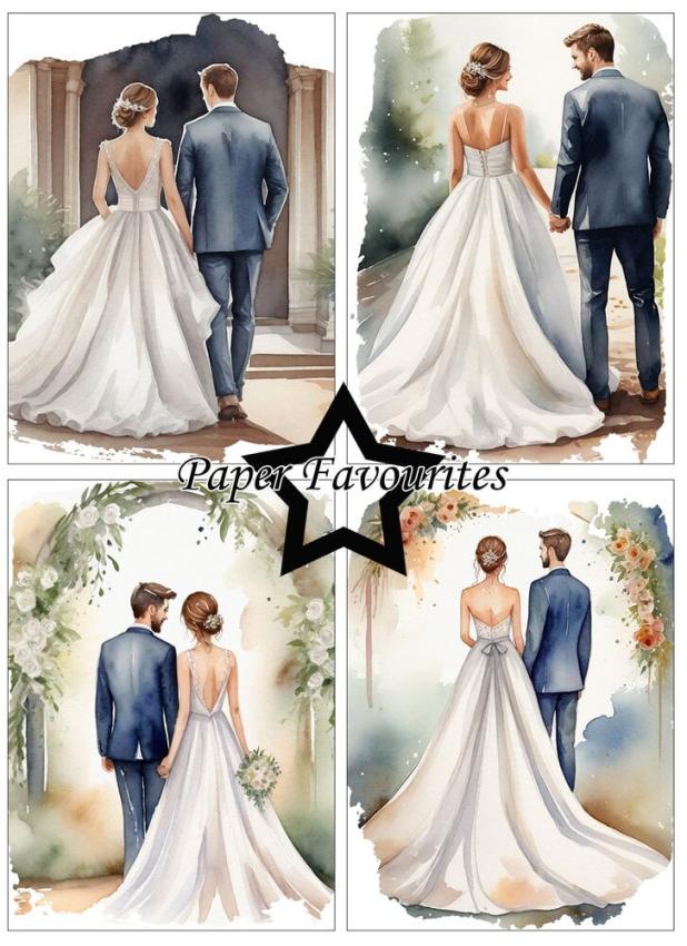 Paper Favourites - Designpapier "Bride & Groom" Paper Pack A6 - 24 Bogen