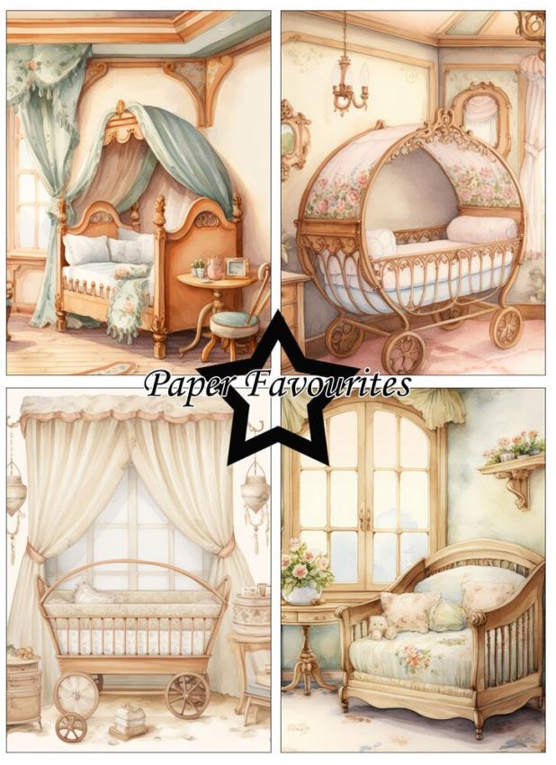 Paper Favourites - Designpapier "Vintage Baby Room" Paper Pack A6 - 24 Bogen