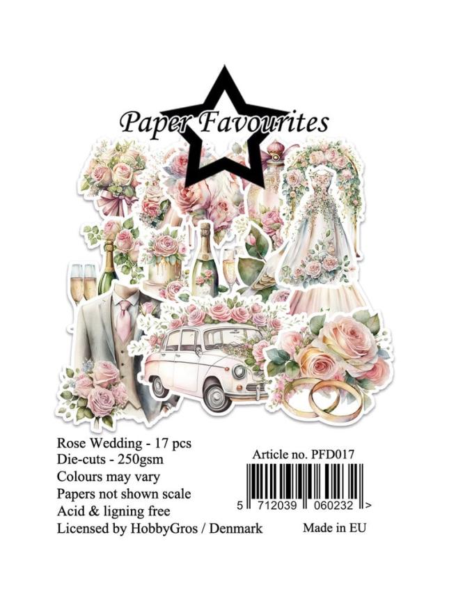 Paper Favourites - Stanzteile "Rose Wedding" Die Cuts 