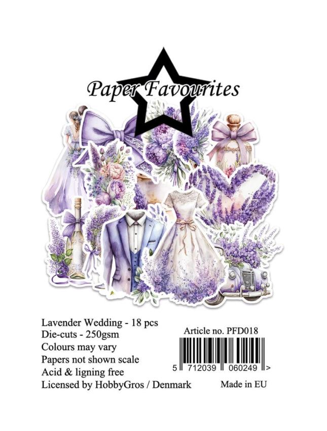 Paper Favourites - Stanzteile "Lavender Wedding" Die Cuts 