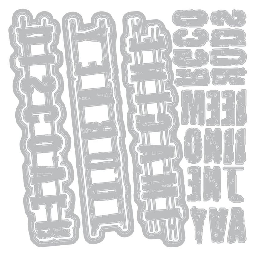 Sizzix - Stanzschablone "Word Wafers #1" Thinlits Craft Dies by Seth Apter