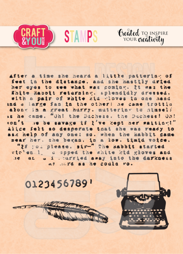 Craft & You Design - Stempelset "Typewriter" Clear Stamps