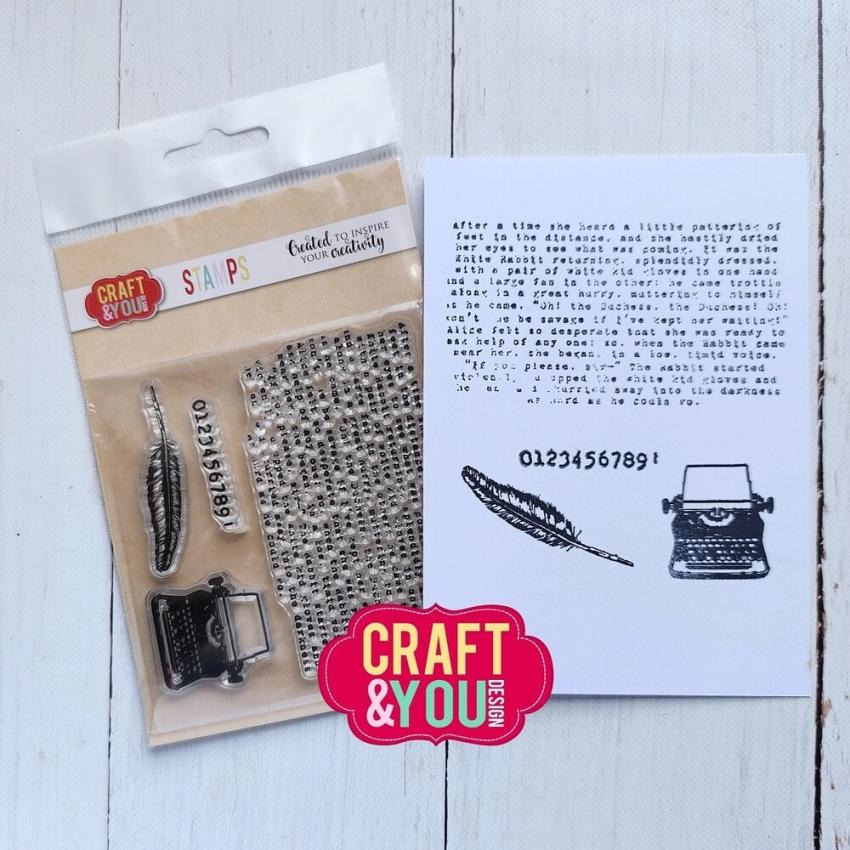 Craft & You Design - Stempelset "Typewriter" Clear Stamps
