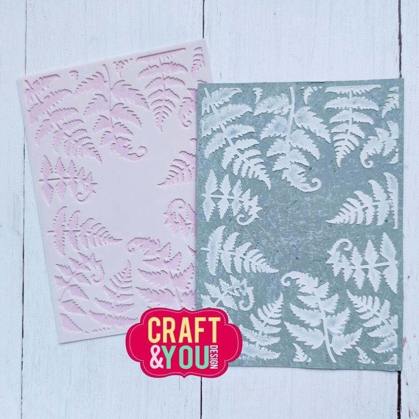 Craft & You Design - Schablone 10,5x14,8cm "Ferns" Stencil