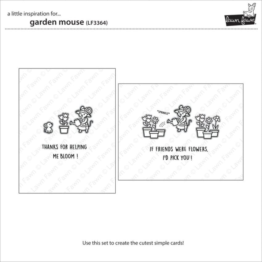 Lawn Fawn - Stempelset "Garden Mouse" Clear Stamp