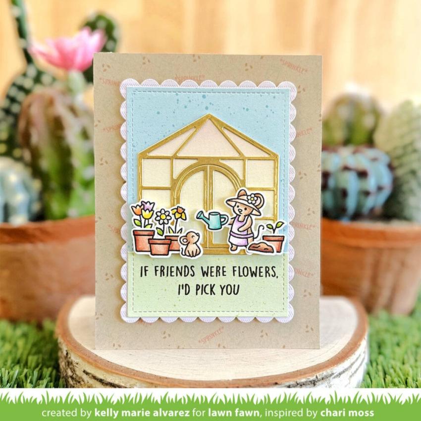 Lawn Fawn - Stempelset "Garden Mouse" Clear Stamp