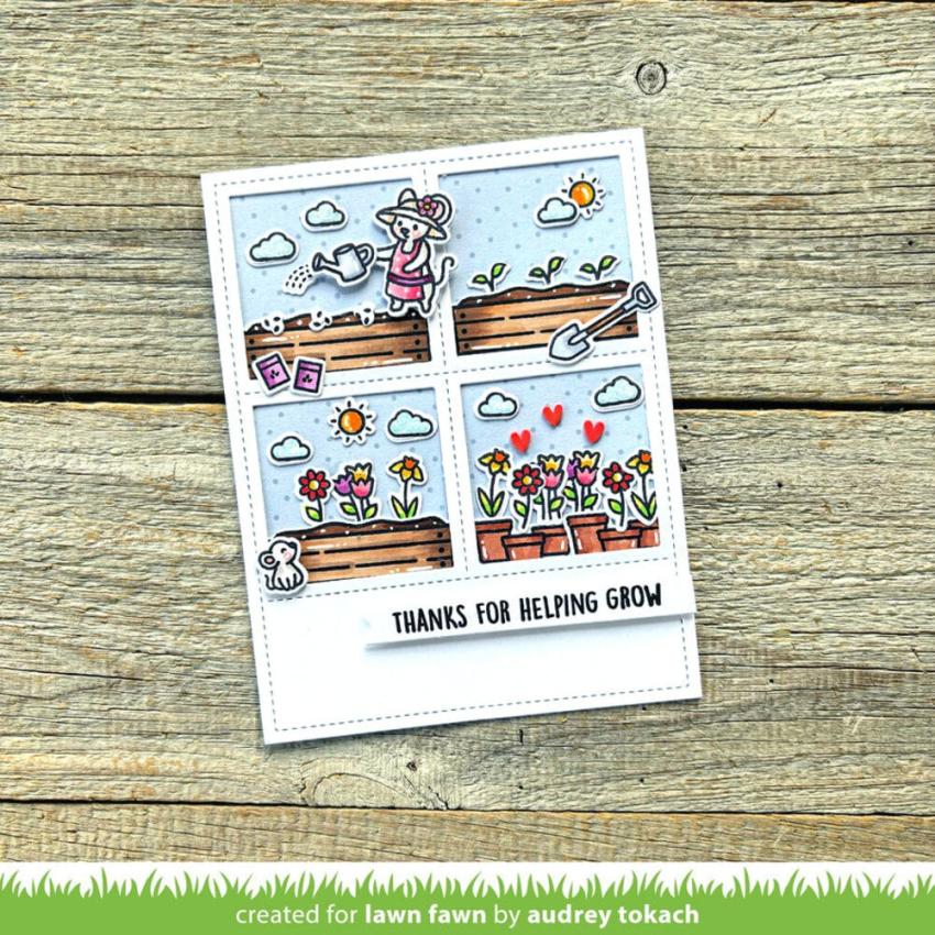 Lawn Fawn - Stempelset "Garden Mouse" Clear Stamp