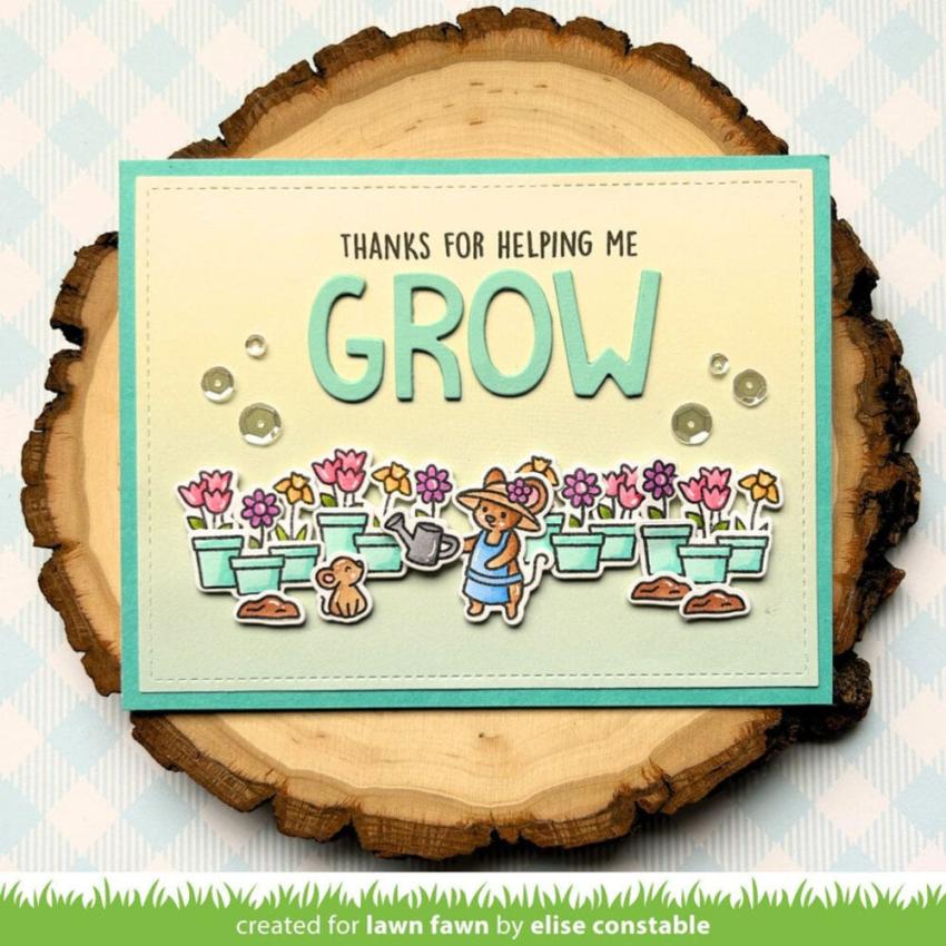 Lawn Fawn - Stempelset "Garden Mouse" Clear Stamp
