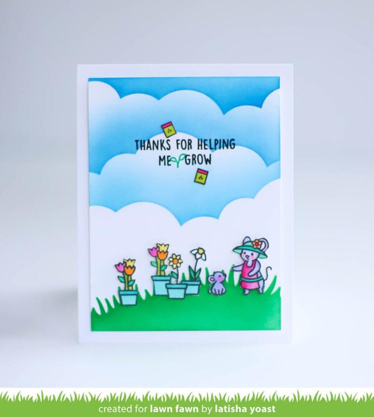 Lawn Fawn - Stempelset "Garden Mouse" Clear Stamp