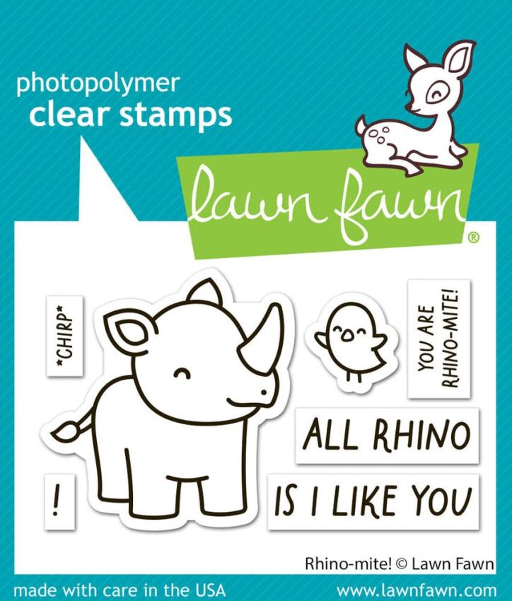 Lawn Fawn - Stempelset "Rhino-mite!" Clear Stamp