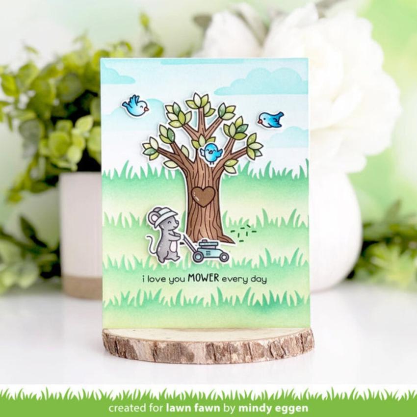 Lawn Fawn - Stempelset "I Love You Mower" Clear Stamp