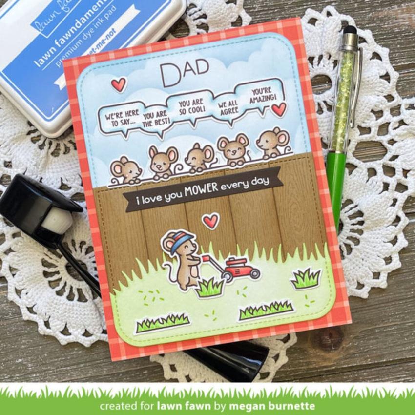 Lawn Fawn - Stempelset "I Love You Mower" Clear Stamp