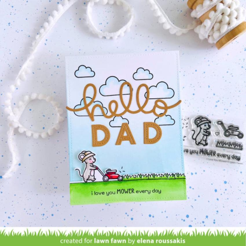 Lawn Fawn - Stempelset "I Love You Mower" Clear Stamp