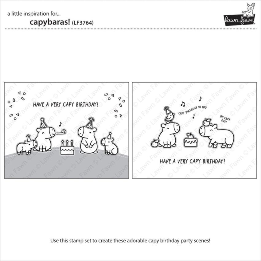 Lawn Fawn - Stempelset "Capybaras!" Clear Stamps