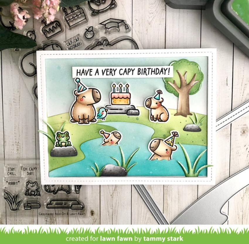 Lawn Fawn - Stempelset "Capybaras!" Clear Stamp Add-On