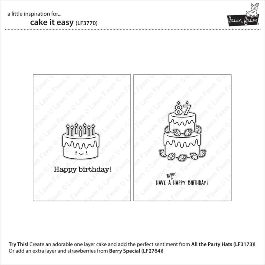 Lawn Fawn - Stempelset "Cake It Easy" Clear Stamps