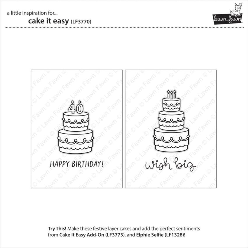 Lawn Fawn - Stempelset "Cake It Easy" Clear Stamps