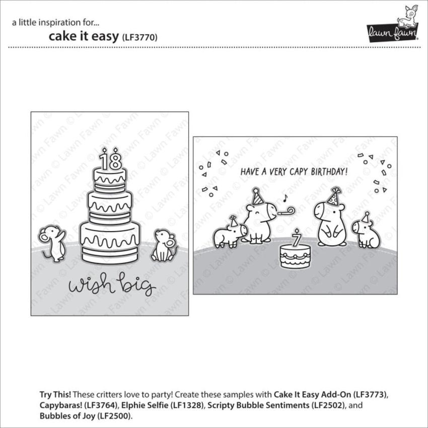 Lawn Fawn - Stempelset "Cake It Easy" Clear Stamps