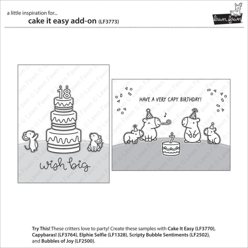 Lawn Fawn - Stempelset "Cake It Easy" Clear Stamp Add-On