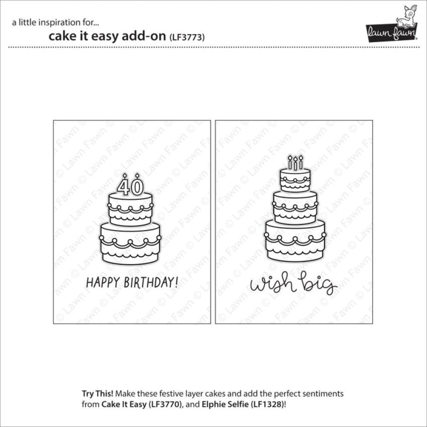 Lawn Fawn - Stempelset "Cake It Easy" Clear Stamp Add-On