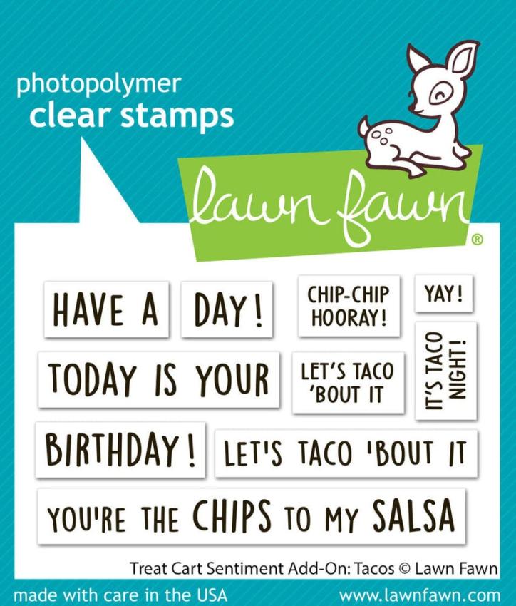 Lawn Fawn - Stempelset "Treat Cart Sentiment" Clear Stamp Add-On