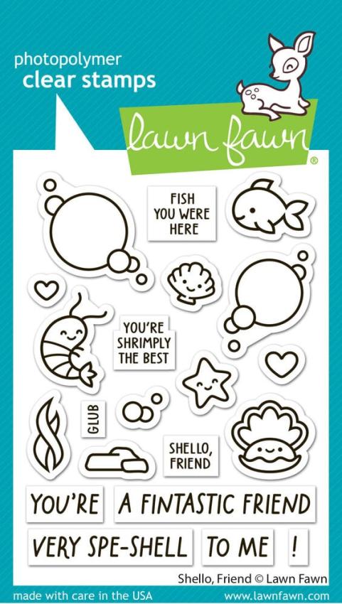 Lawn Fawn - Stempelset "Shello, Friend" Clear Stamp