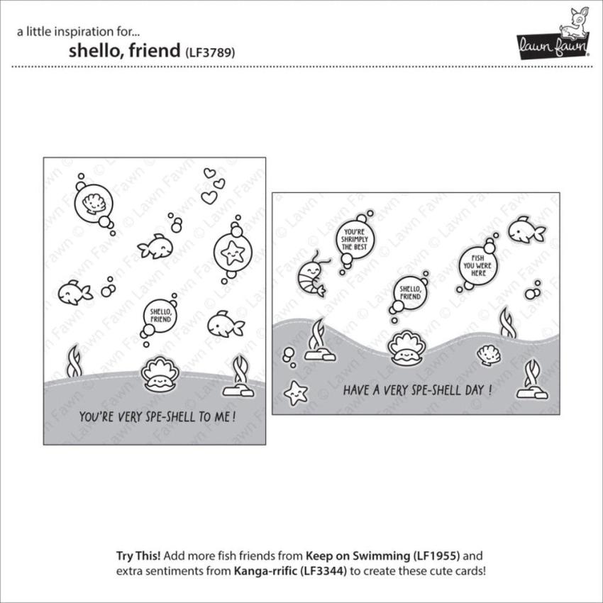 Lawn Fawn - Stempelset "Shello, Friend" Clear Stamp